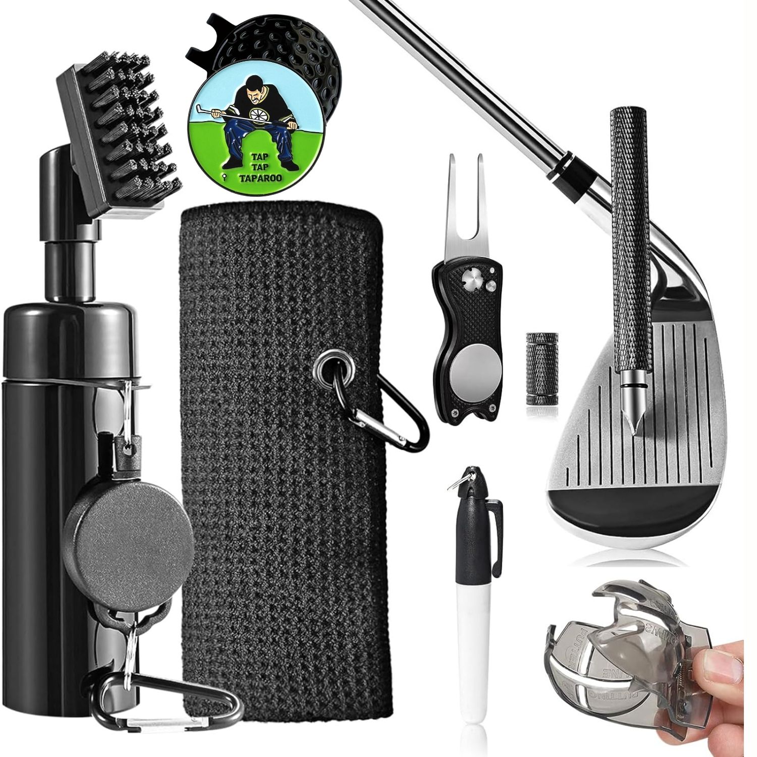 Divot Repair Tool - Golf Sopası Temizleme Seti, Su ile