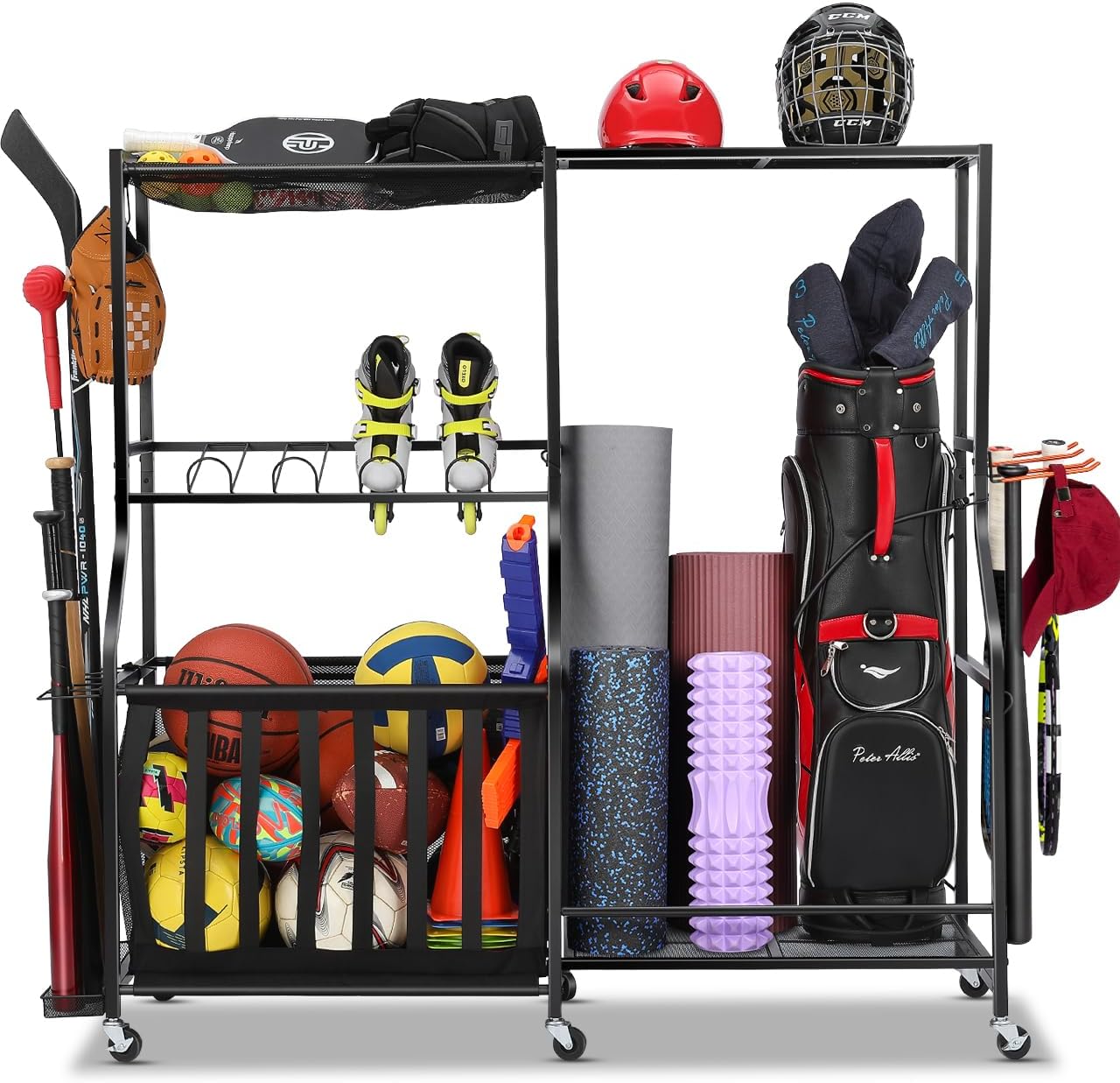 Golf Equipment Garage Storage - Tekerlekli Garaj Spor Ekipmanları Düzenleyici Golf