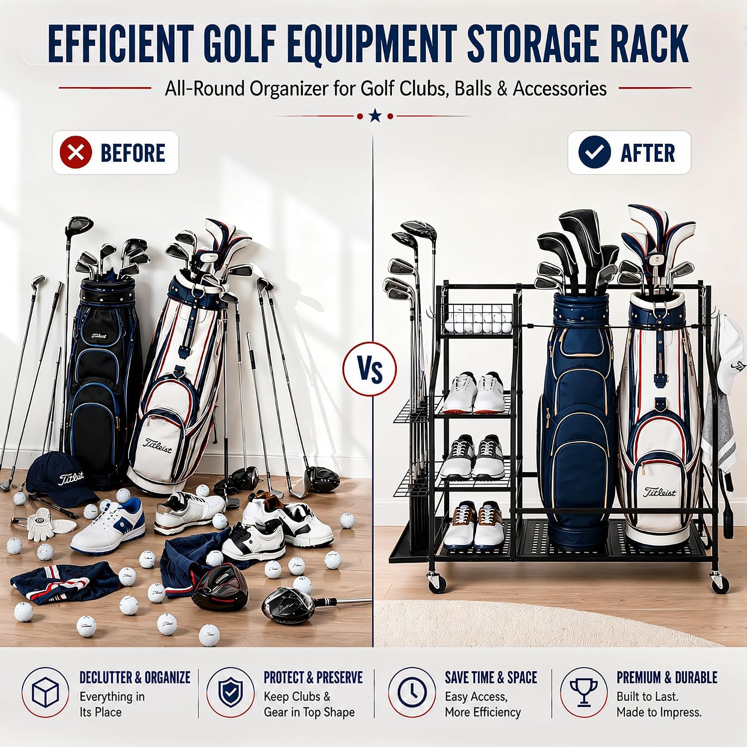 Ağır Hizmet Tipi Golf Çantası  - Golf Equipment Garage Storage incelemesi ve fiyatı
