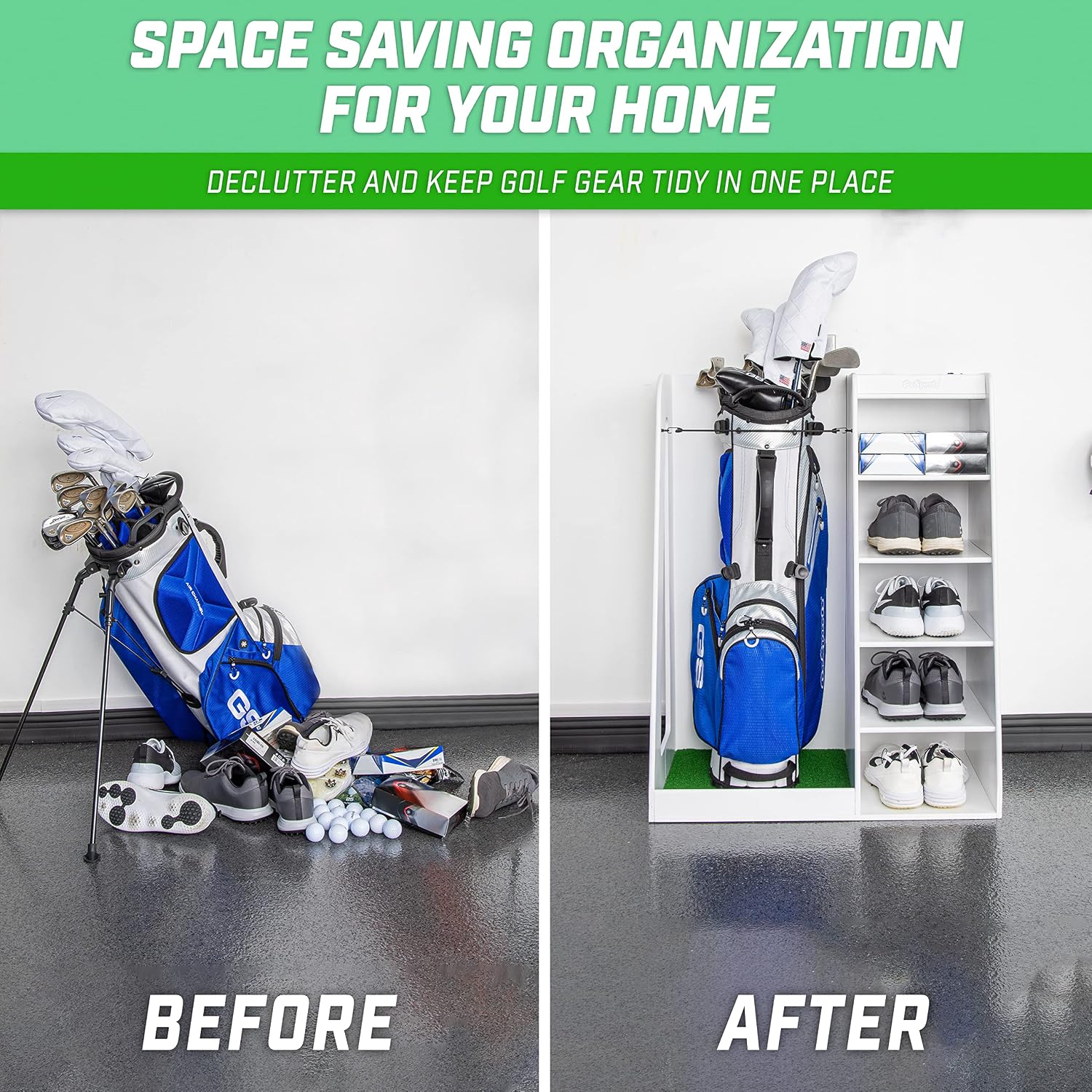Premium Ahşap Golf Çantası Sak - Golf Equipment Garage Storage incelemesi ve fiyatı
