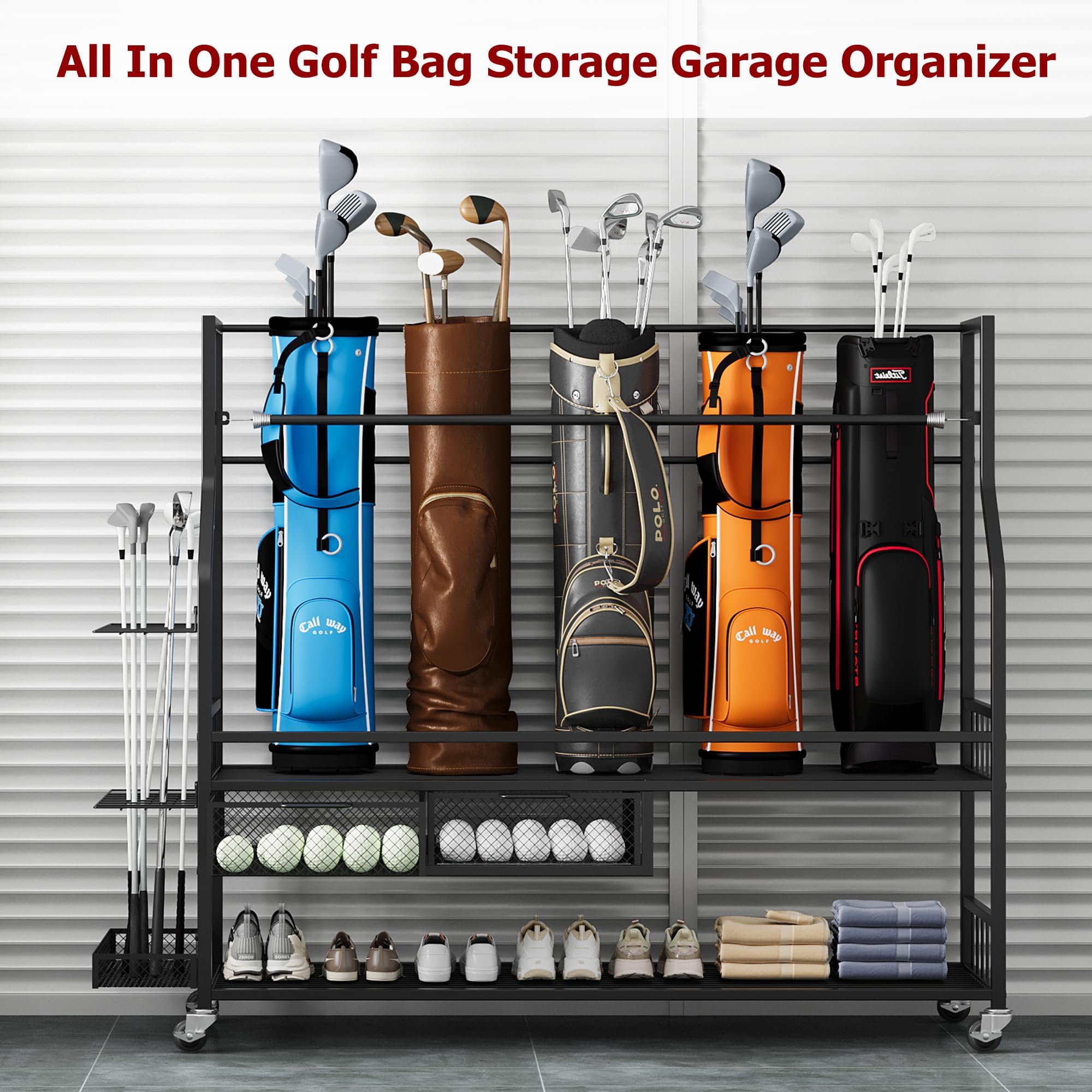 Garaj için Golf Çantası Saklam - Golf Equipment Garage Storage incelemesi ve fiyatı
